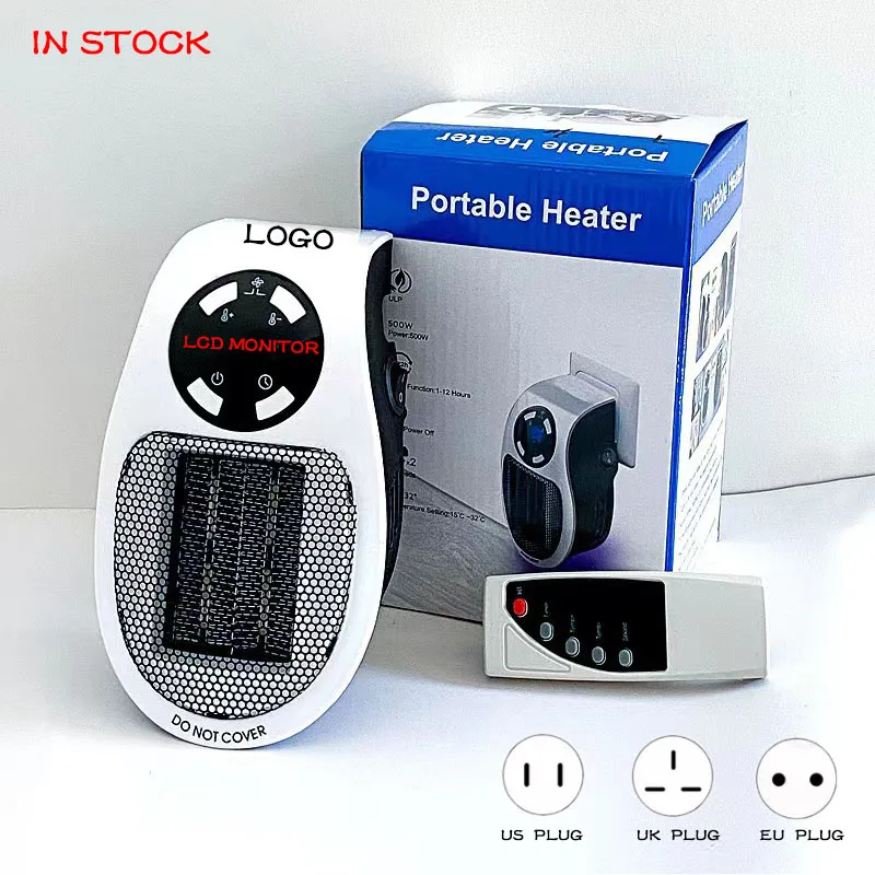 Winter Warm Bathroom Home Room Portable Room Electric Fan Heater 500W Plug In Mini Electric Heater