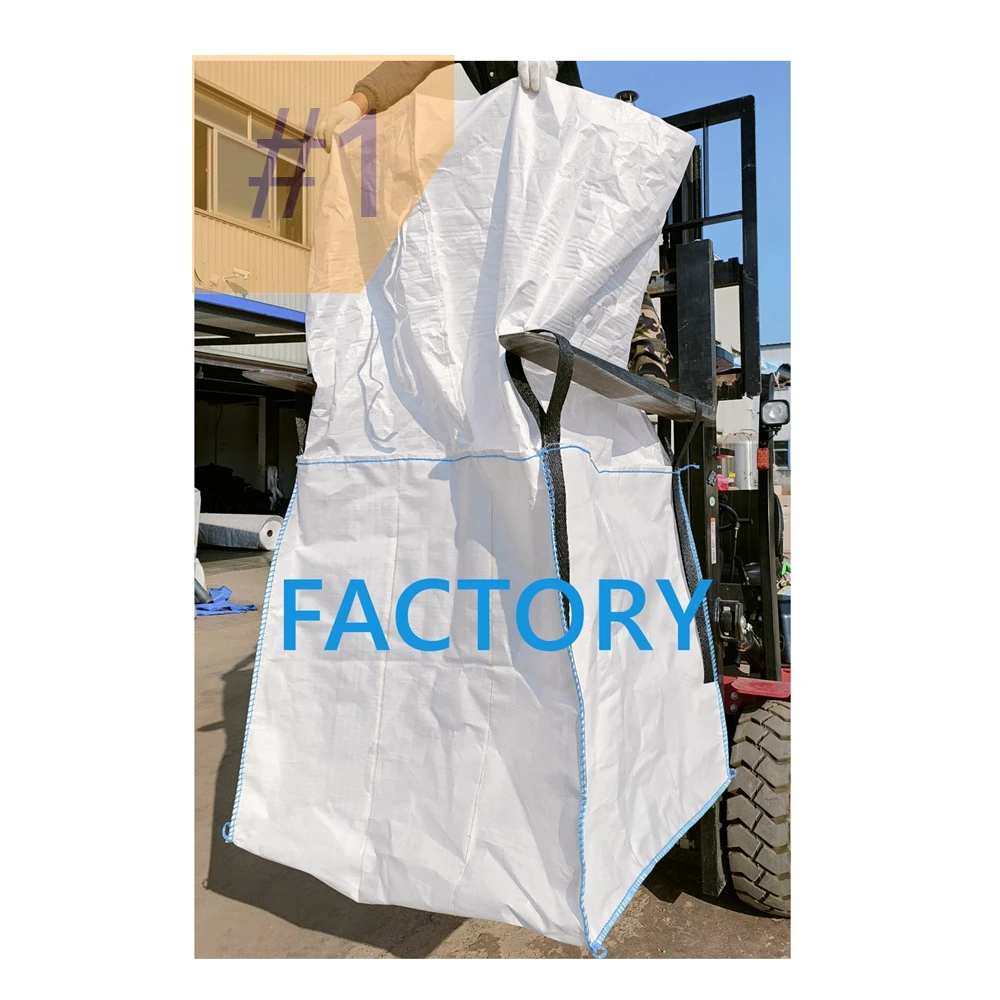 FIBC jumbo big ton bulk super maxi bag hdpe pp polypropylene woven raffia 1000kg 1 ton silage pellet wood supplier