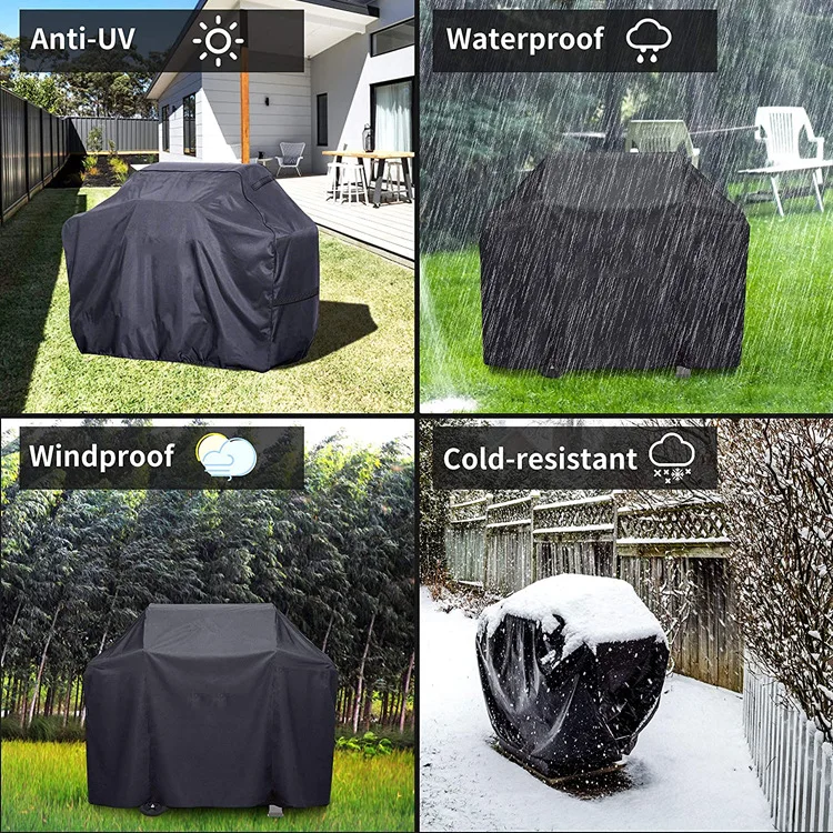2024  high quality 210D oxfard fabric outdoor waterproof barbecue grill cover