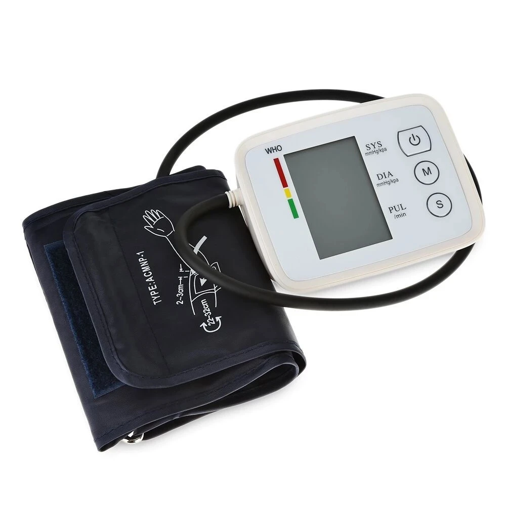 High Quality Digital Machine WHO Indicator BP Monitor Blood Pressure Monitor Tool with Clear LCD Display