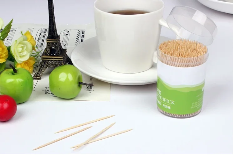 Китайская зубочистка из пищевого дерева круглая Белая береза