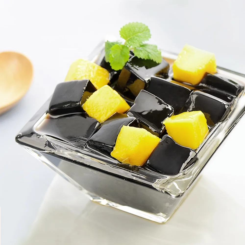 wholesale 1kg Instant Black Grass Jelly Powder for boba Bubble Tea topping Dessert diy milk tea shop ingredient