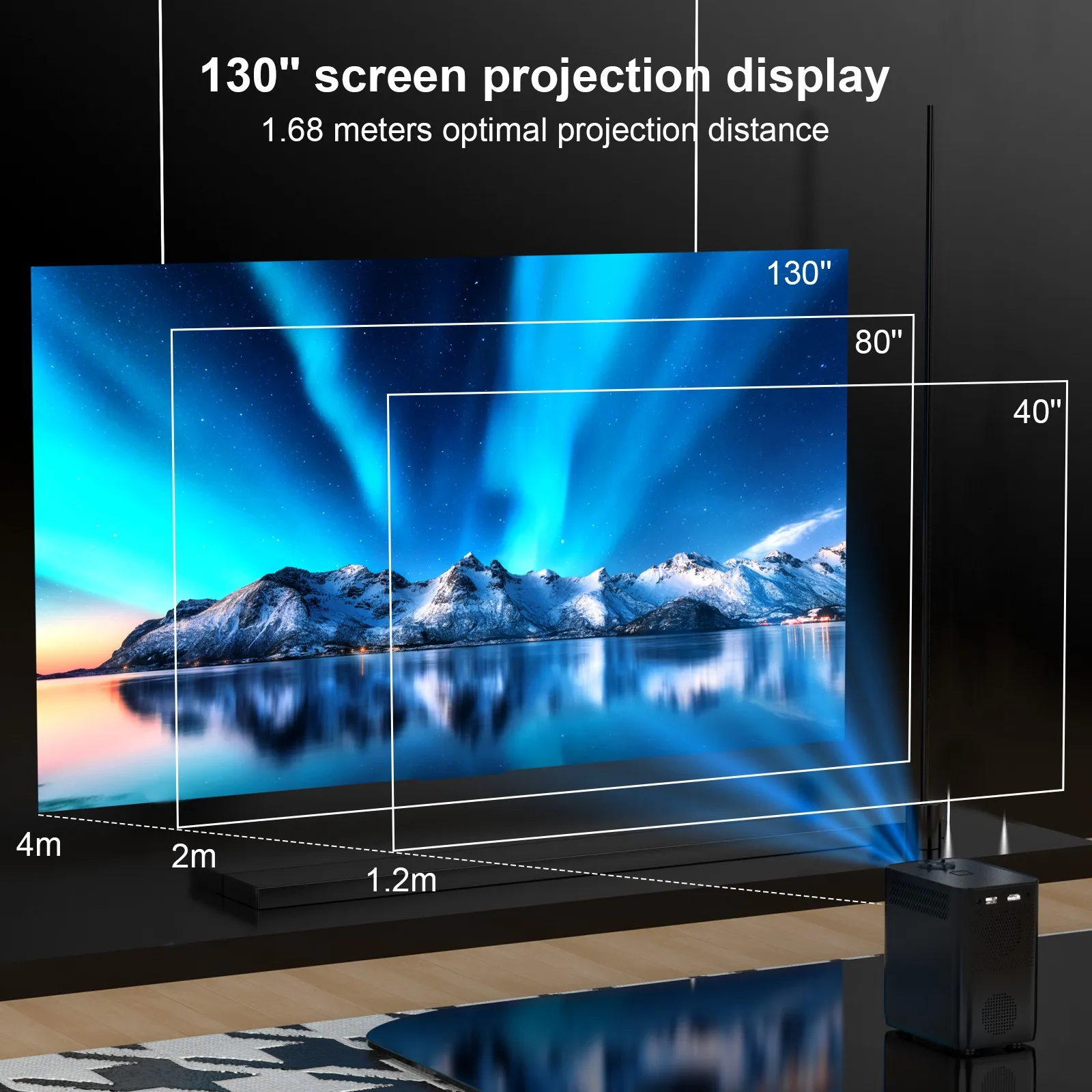Доверенный бренд 3D 4K V5.4 Android 11 120 дюймов проекторы голограмма экран светодиодный bluetooth для KTV развлечений