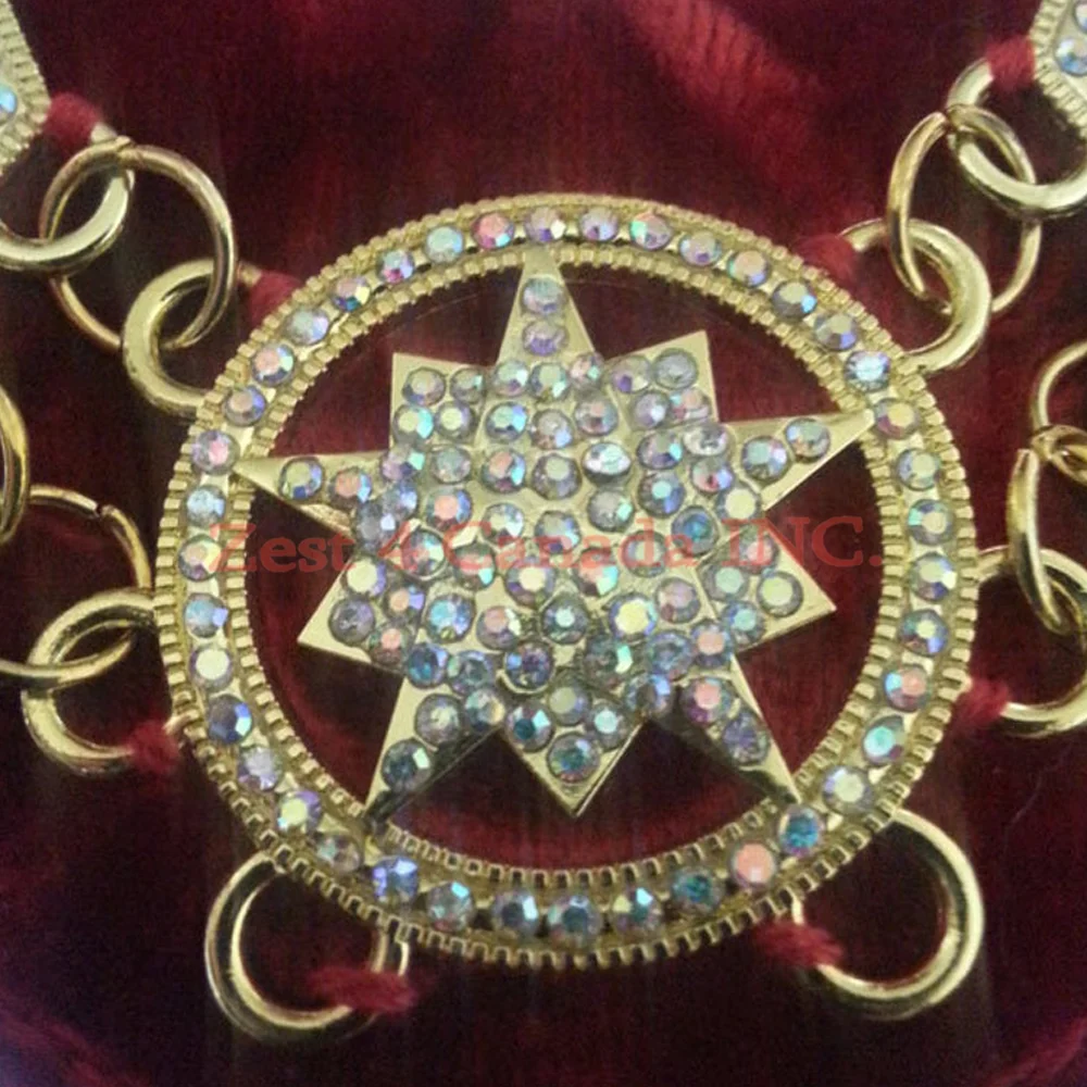 
Masonic Regalia Rhinestone Shriner Chain Collar / Regalia Masonic Shriner Rhinestone Star Chain Collar 