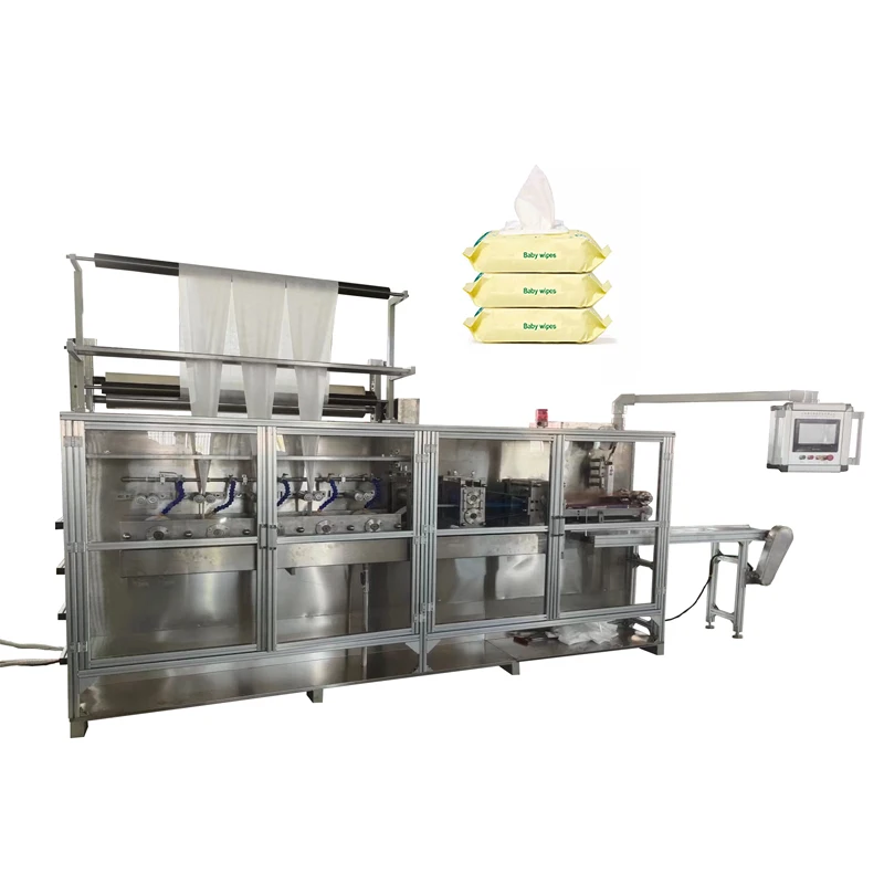 Disposable Non woven Cleaning Wet Tissues Baby Wiping Towel Making Machine