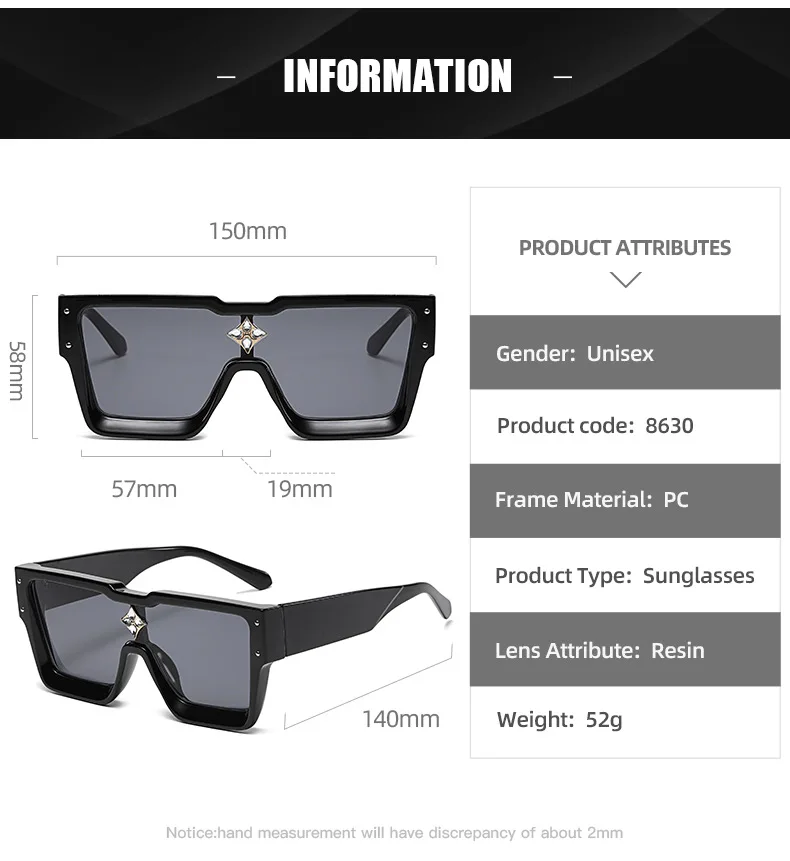 2022 Luxury designer sunglasses famous brands square frame sunglasses female diamond sunglasses oversized gafas de sol