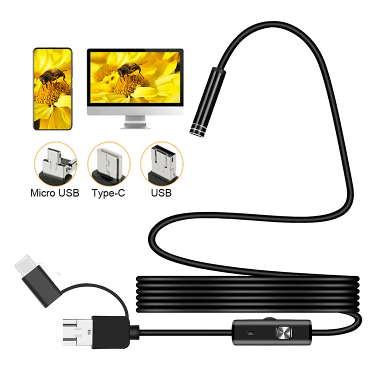 new arrivals 2023 gadget 5.5mm 1.5meter rigid micro usb camera for android underwater photo borescope inspection camera for cars