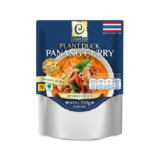 
Ready to Eat Plant Duck Panang Curry Instant Halal Food Thai Recipe with Real Taste Coconut Milk and Plant Protein 