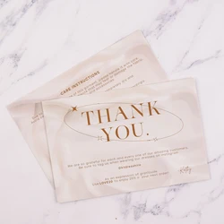 customized personalised logo black thank you card post cards for small business