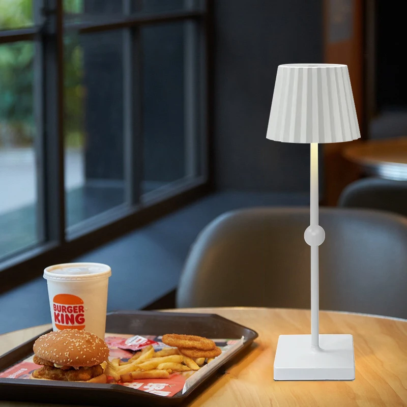 Creative Portable Led Cordless Table Lamp Rechargeable Nordic Design Hotel Dinner Wireless Touch Led Restaurant Table Light Lamp