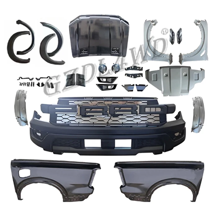 GZDL4WD new style Conversion front bumper kit 1:1 Body Kit For Ranger t9 XL XLT XLS Sport Upgrade To T9 ranger Raptor 2023+
