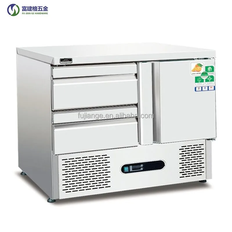 Height 950mm Europe Commercial Stainless Steel Refrigerator Freezer GN Counter With Backsplash Restaurant Kitchen Four Door