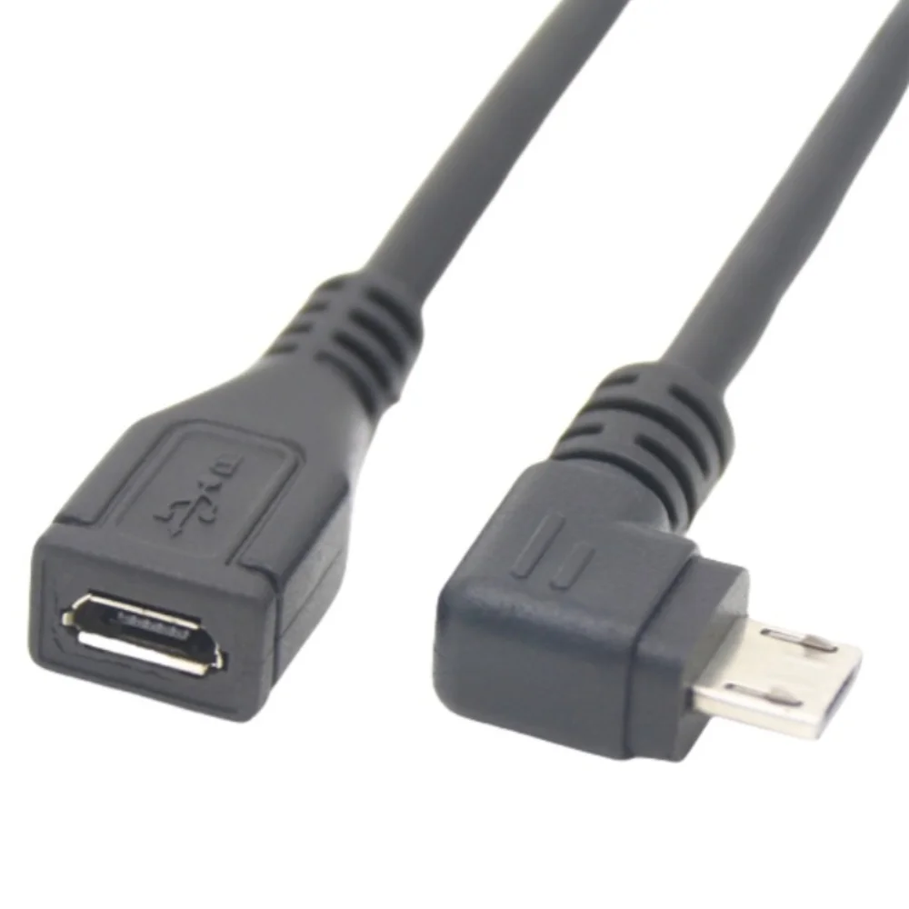 90-градусный микро-USB-кабель для зарядки 2,0