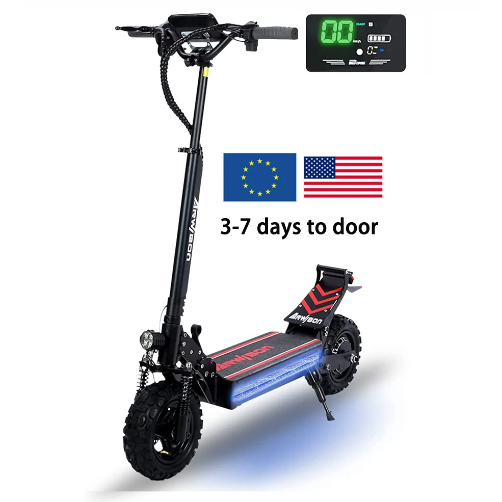 USA Stock Hydraulic Suspension Escooter E Scooter 11 Inch Heavy Duty ARWIBON Q30 Fast Electric Scooter