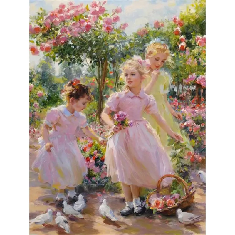 Best-selling lovely children pattern design customized made diy digital oil painting by numbers without frame