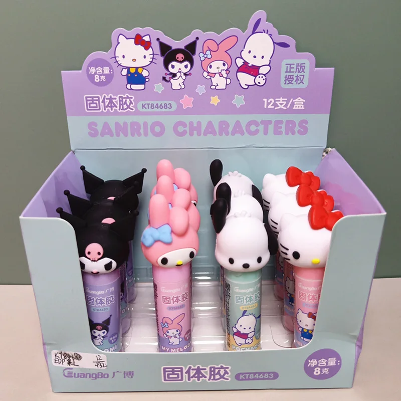 Student Stationery solid gum, Mini KT glue stick, Anime melody kuromi glue stick for girls