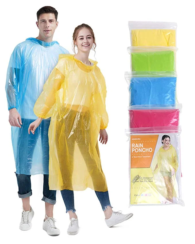 Cheap Disposable PE Raincoat Rainponcho Rain poncho For Outdoor