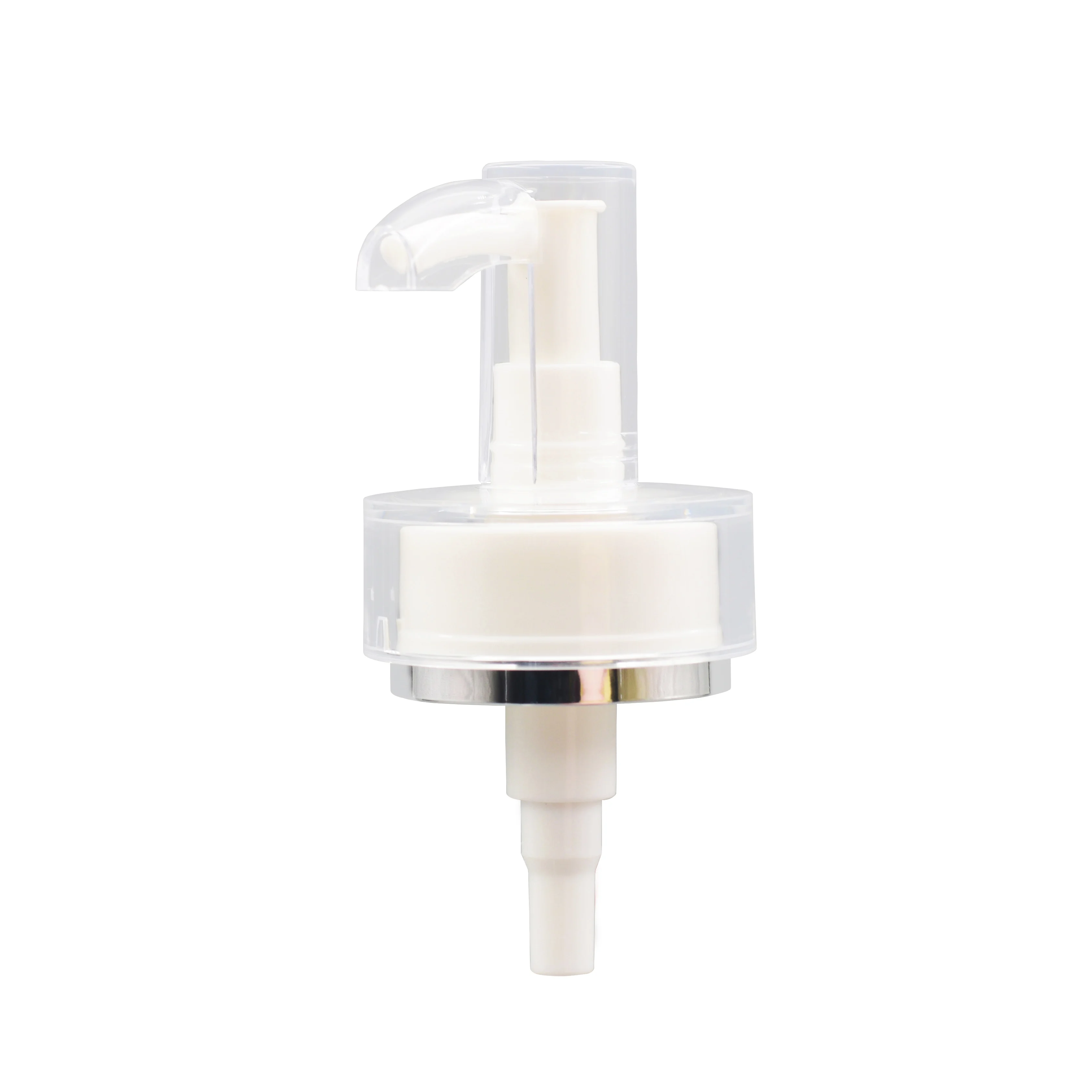 Baby Kids Long Mouth Shampoo Bottle Body Wash Press Treatment Oil Cream Toner Lotion Pump with gold rim and clear cover lid