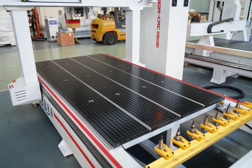 Surprise Price SIGN 4 Axis 1325 With 8 Tools CNC Router Machine For Door Making And Furniture Processing Factory