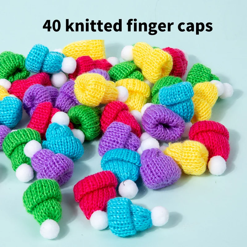 Children Educational Toy Colorful Thumb Hats Game Kindergarten Color Cognitive Parent-child Interactive Board Games for kids boy