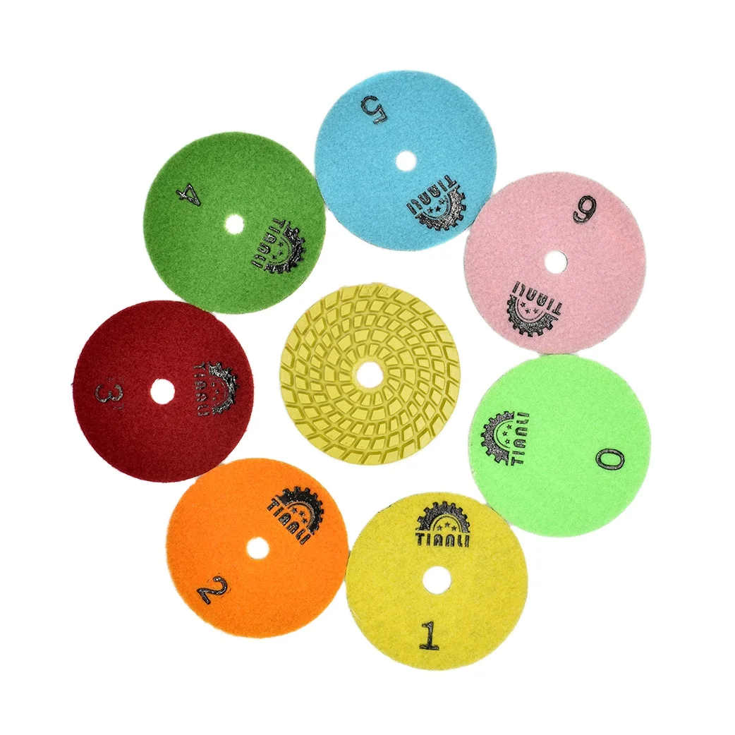 4 Inch/100mm 50-300# Wet Diamond Polishing Pads Resin Bond Sanding Discs Abrasive tools For Concrete