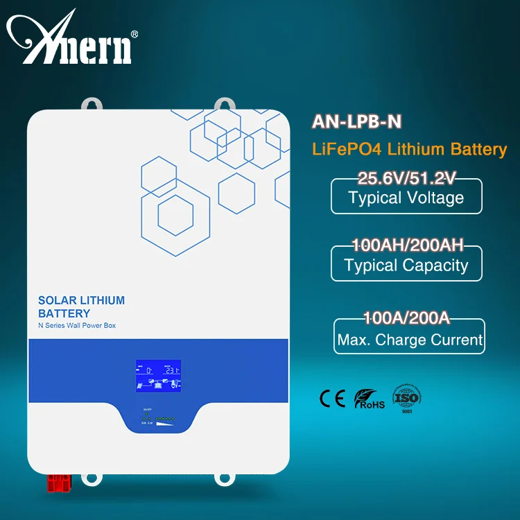 Anern lifepo 4 lithium battery solar energy solar battery storage systems
