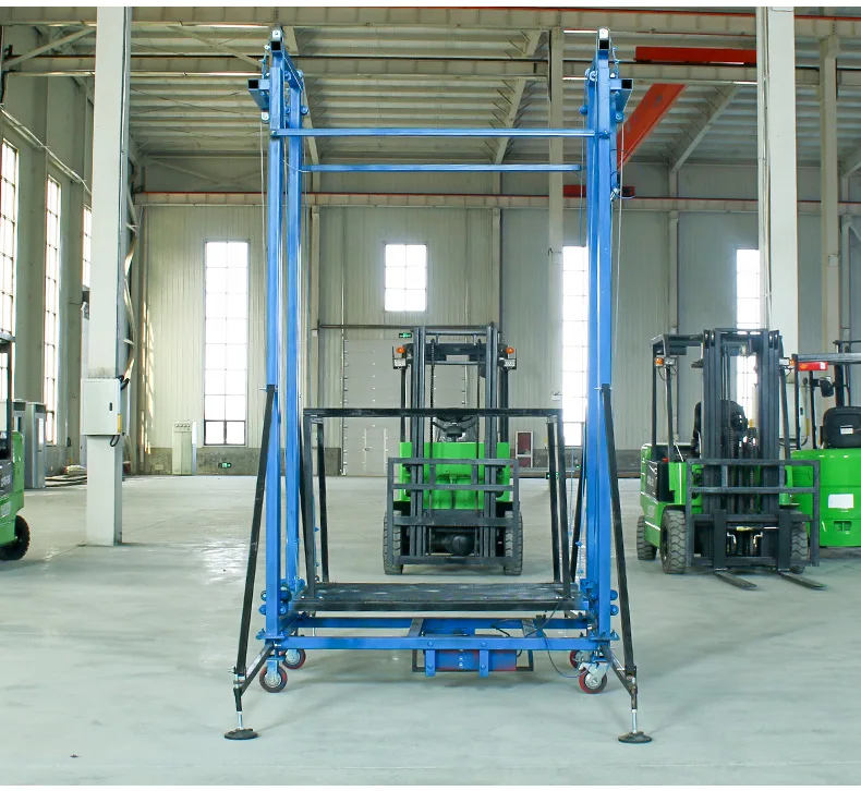 2-8M 500KG Remoto Control Electric Lifting Ladder Scaffolding Mobile Telescopic Folding Platform