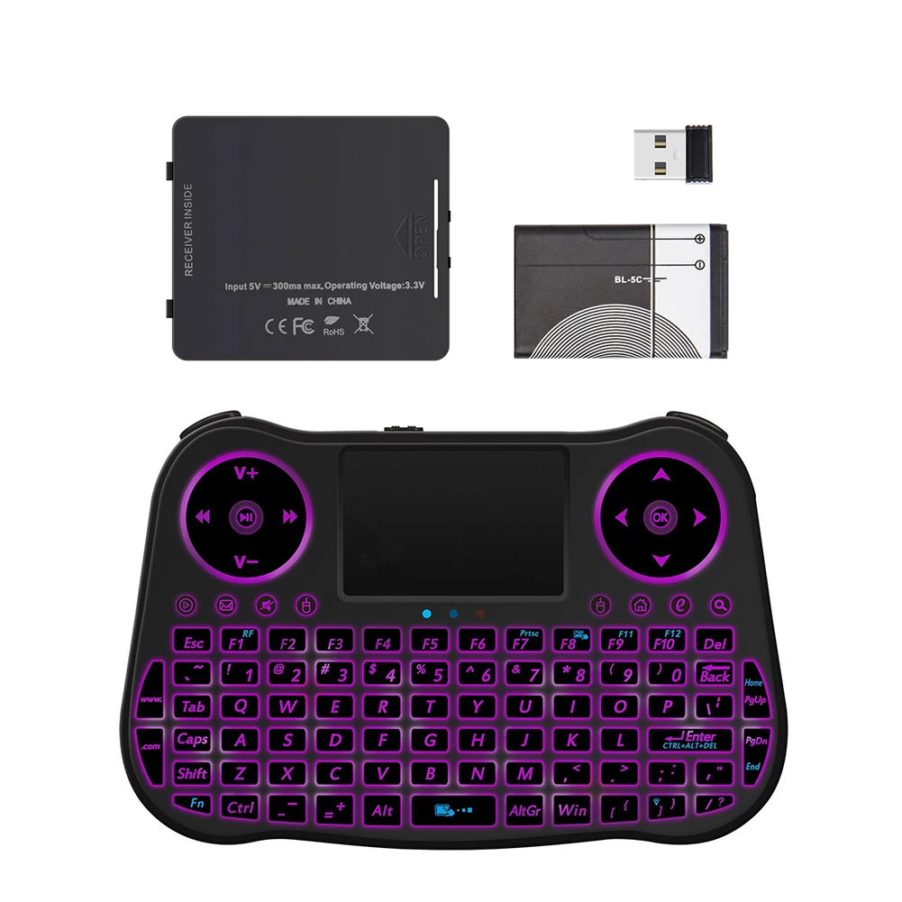 2.4g Wireless Mini Keyboard, MT08 I8 Mini Wireless Keyboard For Smart Tv Keyboard Wireless Air Mouse/