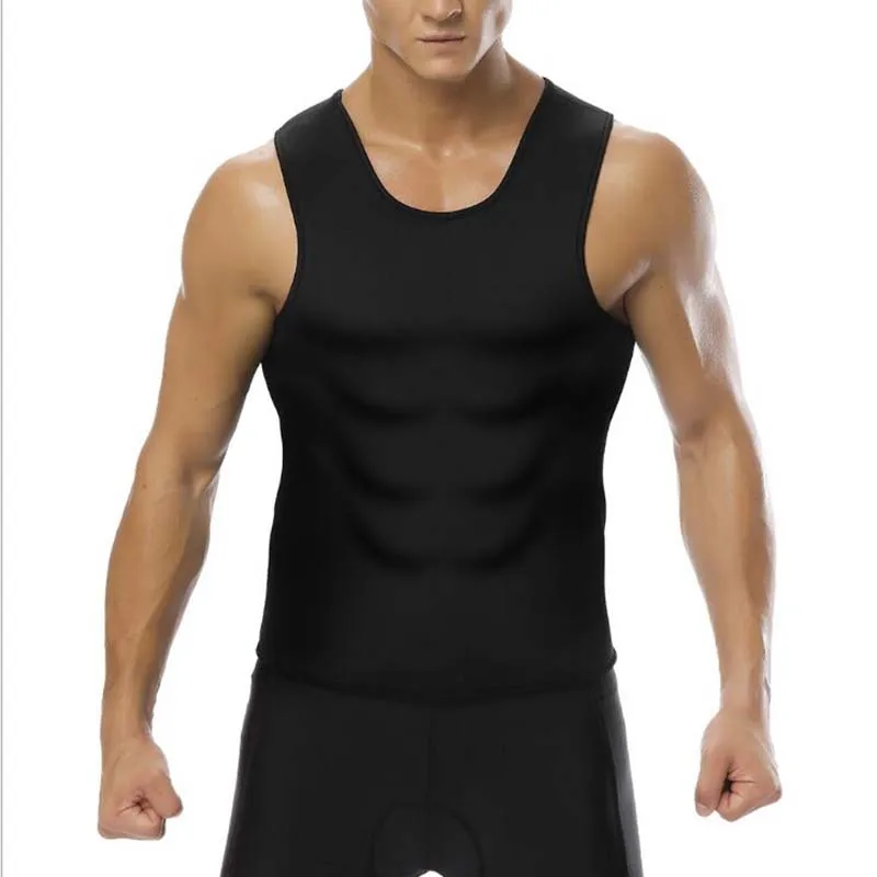 
Large Size Everyday Shaping Black Neoprene Body Shaper Slimming Vest For Men  (1600155532981)