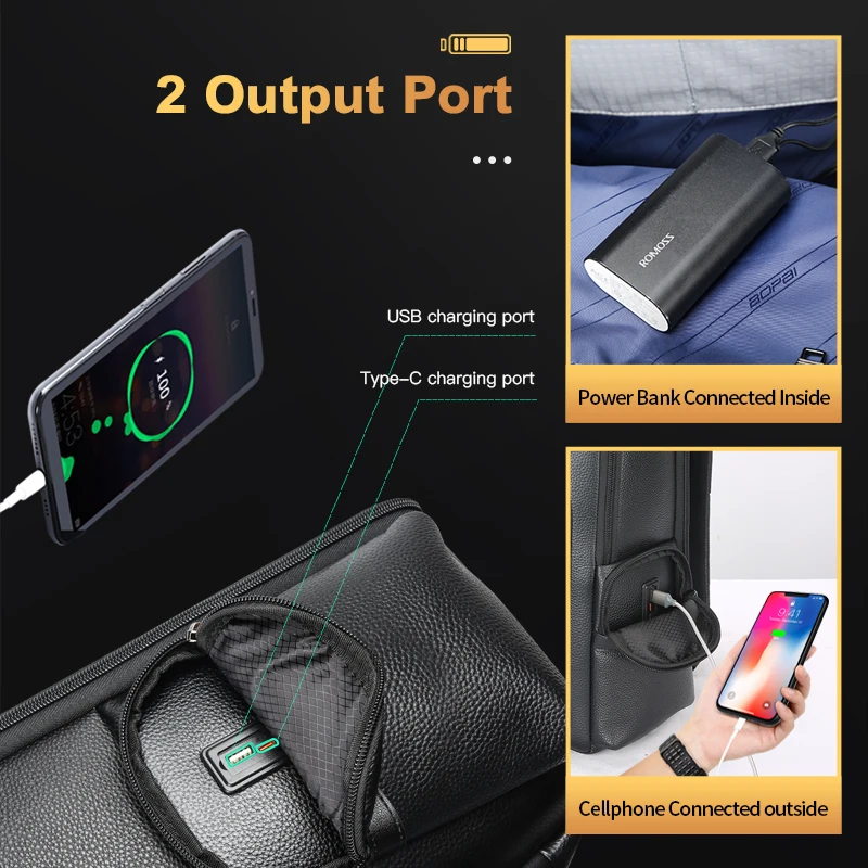 BOPAI luxury mochila couro back pack men multifunctional custom large capacity laptop office travel real leather usb backpack