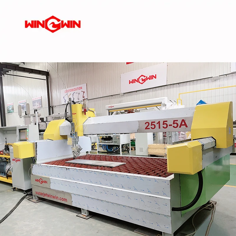 High-Pressure AC5-Axis 2515 Aqua Jet Cutting Hard Stone Abrasive Waterjet Machining Systems