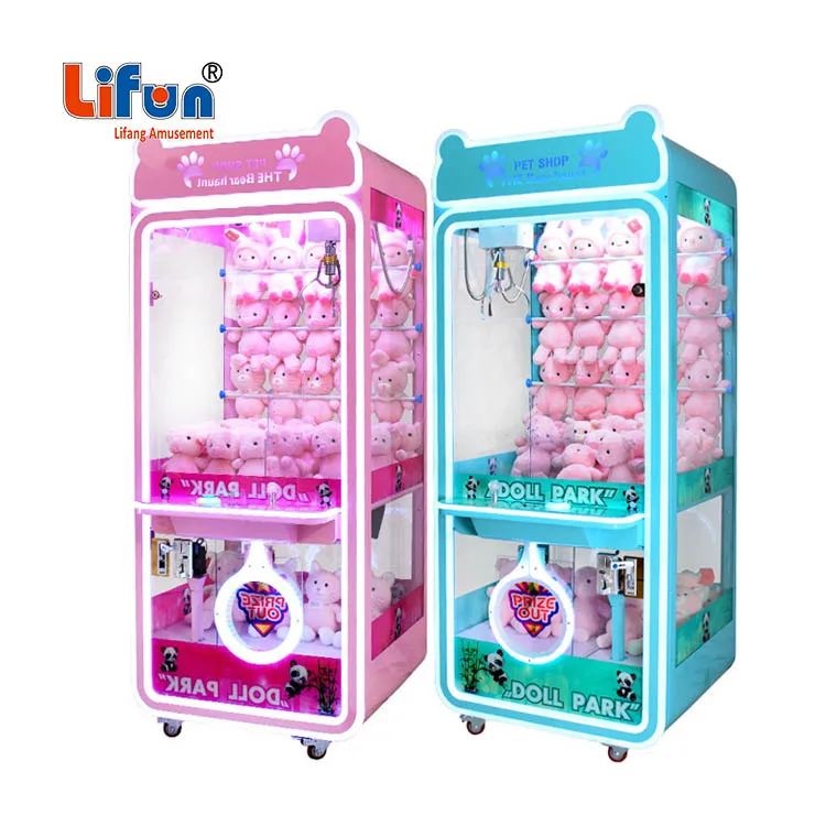 lifun customized Cheap Coin Operated Game Machine Toy Vending Arcade Claw Crane Machine Claw Machine With Bill cash Acceptor