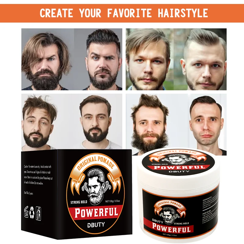 FATAZEN Strong Hold Natural Matte Finish Mud Organic Hair Clay Organic Fast Drying Styling Clay Provides For All Hair Types