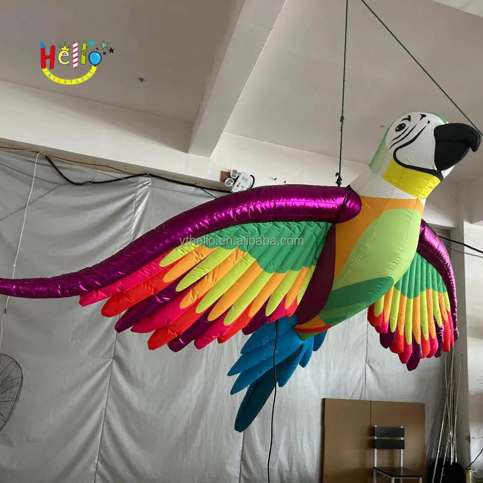 Best Sale Inflatable Hanging Animal Inflatable Parrot Bird Model Inflatable Garden Animal
