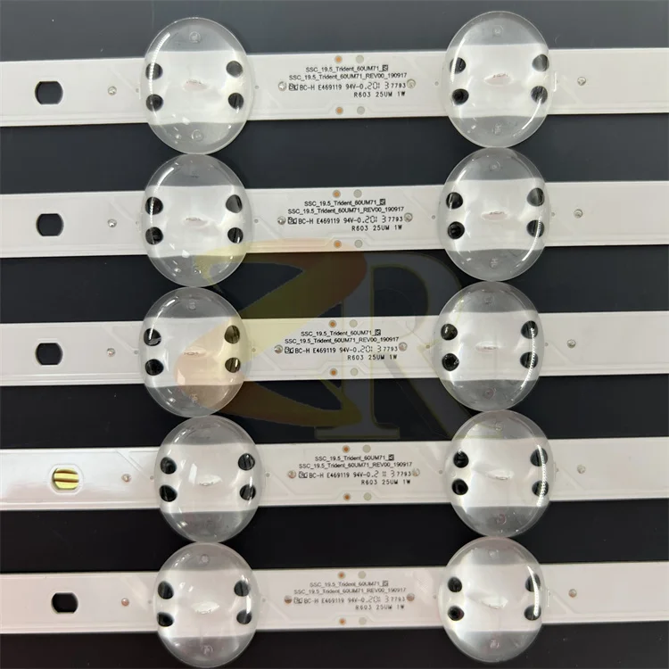 Bar Led Backlight Replacement SSC_Y19_Trident_60UM71-S Led Tv Strip Aluminum 8 Lamps 670mm 6v 5pcs