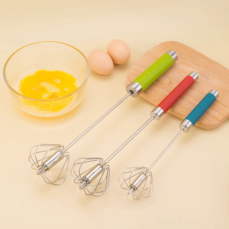 Хит продаж, 10 '12' 14 'взбиватель яиц, полуавтоматическая вращающаяся проволочная проволока из нержавеющей стали, мешалка для яиц, венчик