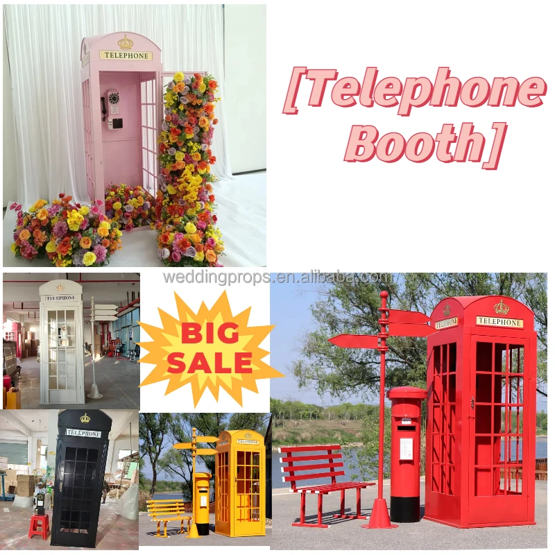 Wedding Event Decoration Classic London Telephone Booth phone booth