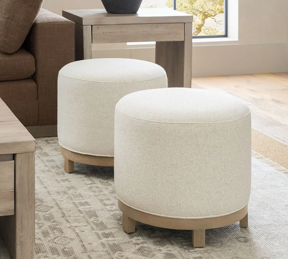 Modern storage side drum Ottoman velvet bar solid Wooden Kitchen Jake Swivel Stoolfor living room