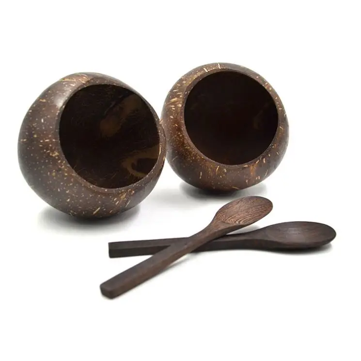 Fashion Attractive Design Competitive Price Coconut Bowl Set For Summer Smoothie