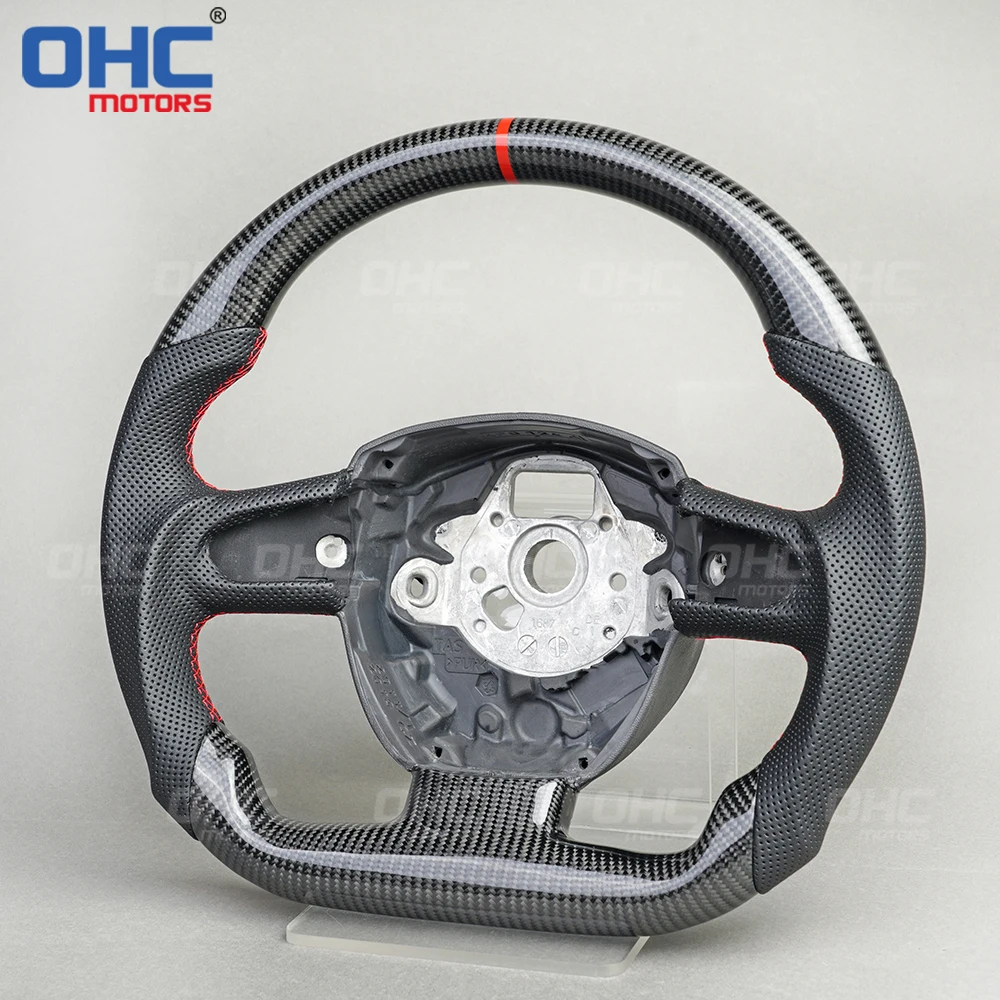 Custom Car Real Carbon Fiber Steering Wheel Fit For Audi B8 S4 S5 A4 A5 B8 Steering Wheel Ohc Motors
