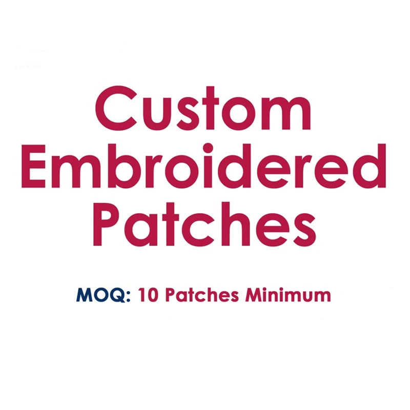 Custom Design Name Sew on Heat Press Embroidery Logo Twill Fabric Iron on Patches Custom Embroidered Patches