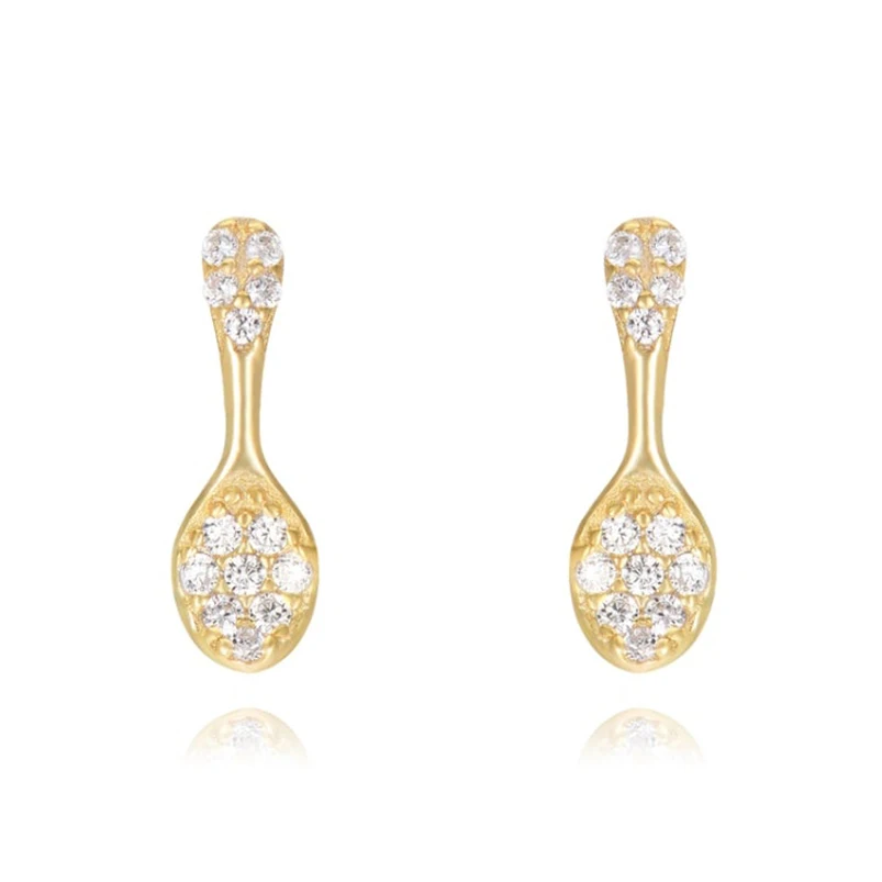 Gemnel cute S925 girls collection gold plated bag daisy stud earrings