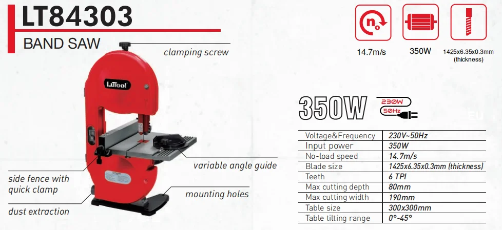 LUTOOL M1 Мощные Электрические ленточные пилы 350 Вт