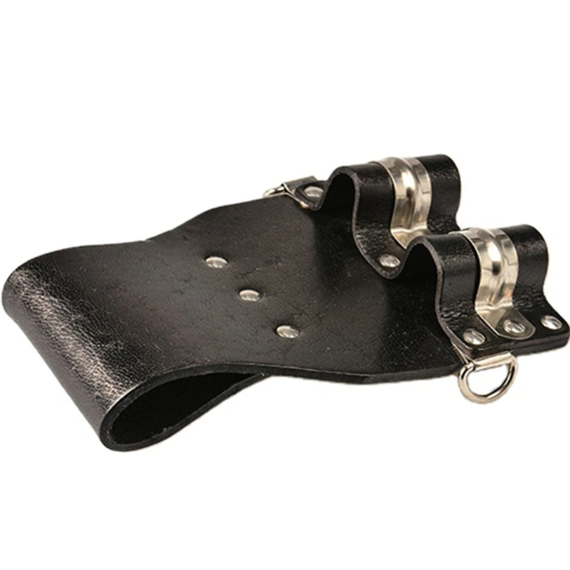 Layer cowhide leather scaffold Double Frog and scaffold leather belt bag