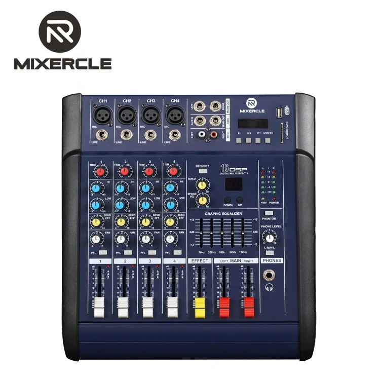 
PMX402D-USB ,hot Sell Mini Digital Mixer 4 Channel USB Professional Audio Power Mixer 