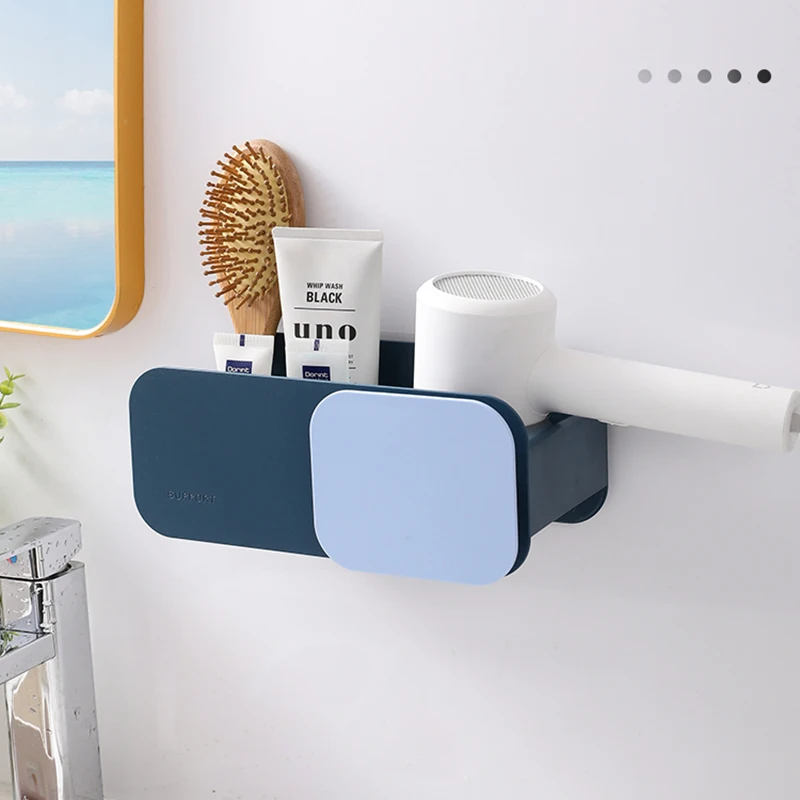 High quality housed hold ABS hair dryer holder Rack with comb storage stand