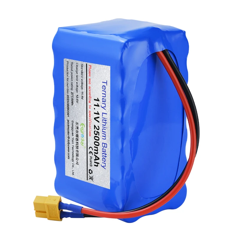 Customized 18650 21700 32700 Battery Pack 11.1v 12V 1100mah 1200mah 2500mah Lithium ion li ion Battery