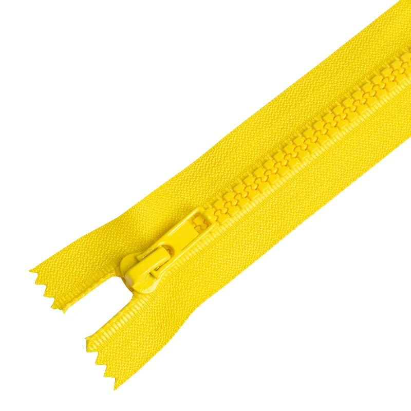 Commonly Used Excellent Zip 5# Yellow Zipper Plastic Closed End Zippers