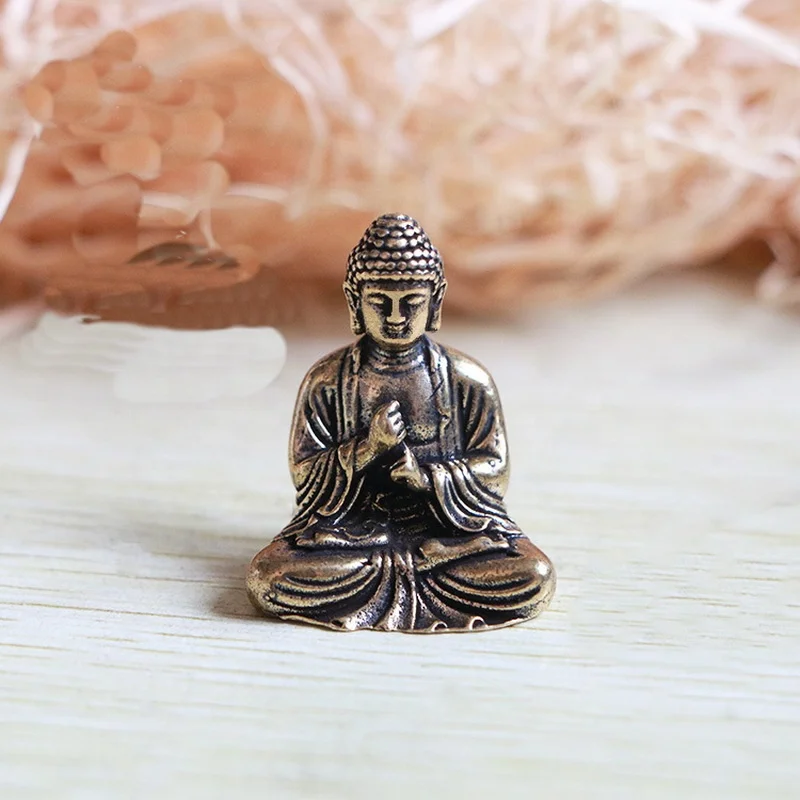 wholesale miniature brass buddha statue sakyamuni buddha car ornament hom decor
