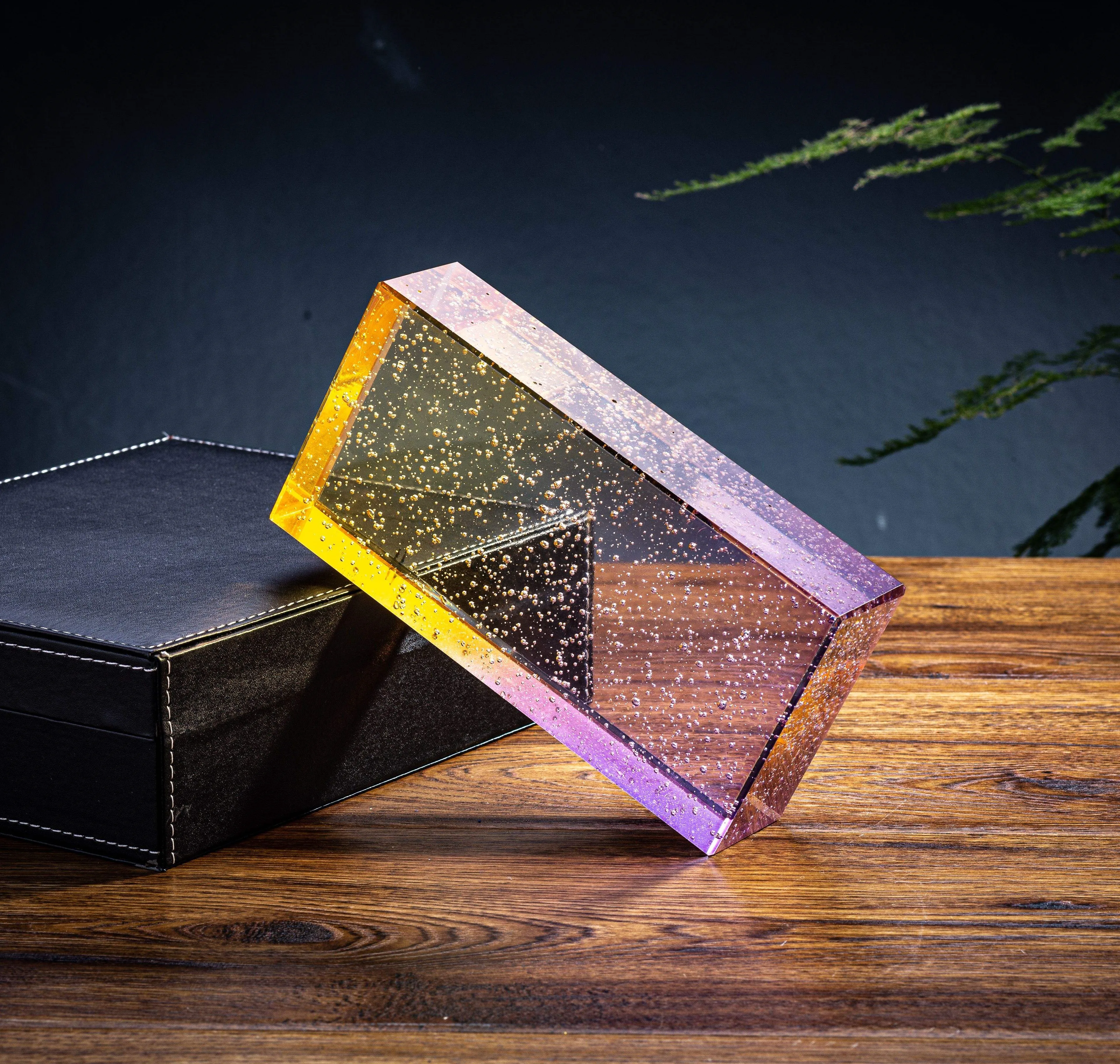 Jingyage Wholesale Hot Sale 200x100x50mm Wall Partition Multi Gradient Color Glass Brick Glass Block